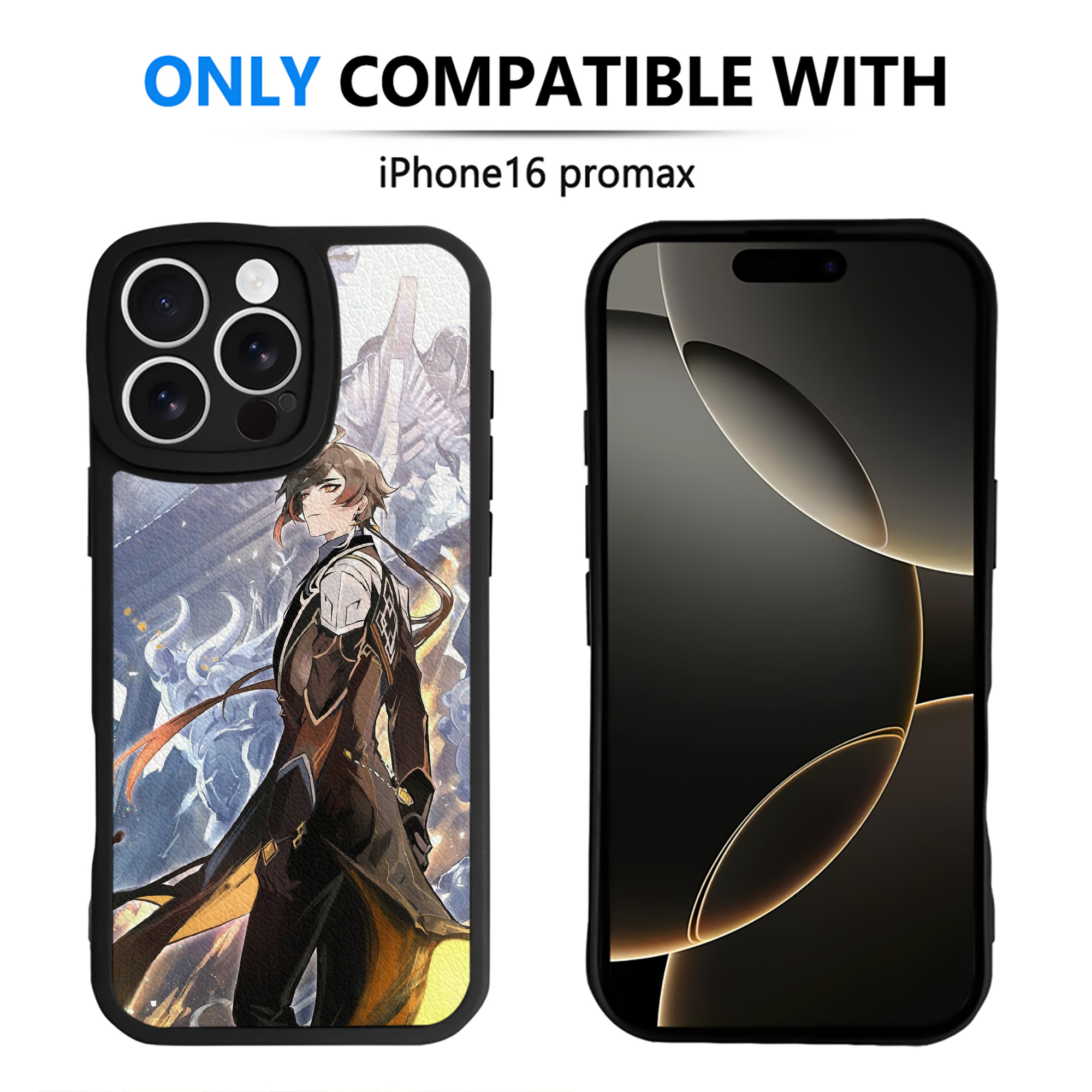 げんし神 genshin 【iPhone 16シリーズ対応】シリコンスマホケース（レザー調） 材質：シリコン